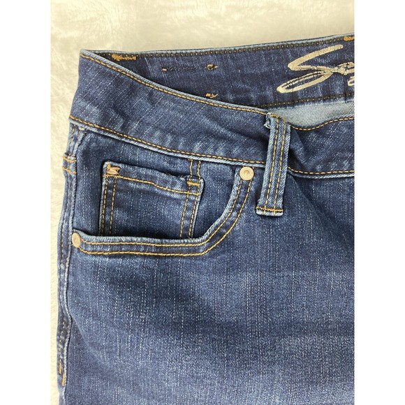 Seven 7 Bermuda Womens Medium‎ Wash Jean Shorts size 6 - Picture 5 of 16
